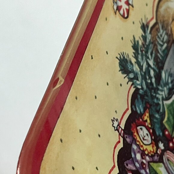 Signed Mary Engelbreit Mark Roberts Christmas Glass Santa Plate Platter 2014 - Picture 15 of 16